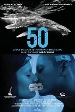 Póster de 50 (o Dos ballenas se encuentran en la playa)