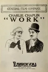 Póster de Charlot, trabajando de papelista