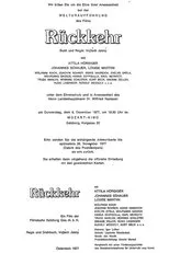 Póster de Die Rückkehr des alten Herrn