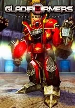 Póster de Gladiformers, robots gladiadores