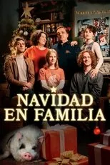 Póster de Navidad en familia