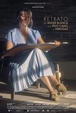 Póster de Retrato de mujer blanca con pelo cano y arrugas