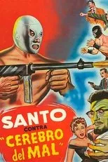 Póster de Santo contra cerebro del mal
