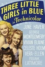 Póster de Tres jovencitas vestidas de azul