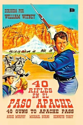 Póster de 40 rifles en el Paso Apache (1967) con Laraine Stephens como Ellen