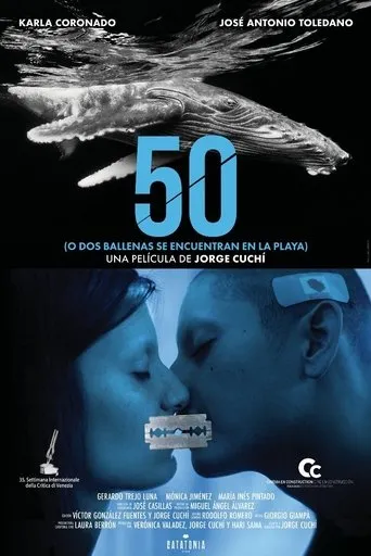 Póster de 50 (o Dos ballenas se encuentran en la playa)