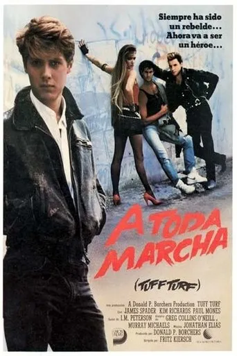 Póster de A toda marcha (1985) con Claudette Nevins como Page Hiller