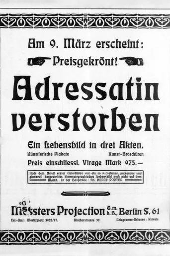 Póster de Adressatin verstorben