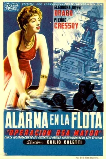 Póster de Alarma en la flota (1953) con Mario Ferrari como (Voice dubbing for Pierre Cressoy)