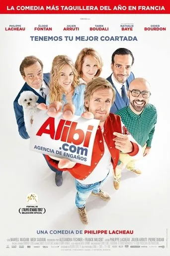 Póster de Alibi.com, agencia de engaños