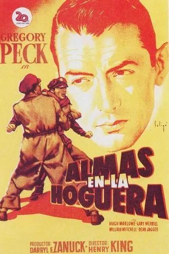 Póster de Almas en la hoguera (1949) con Robert Patten como Lieutenant Bishop
