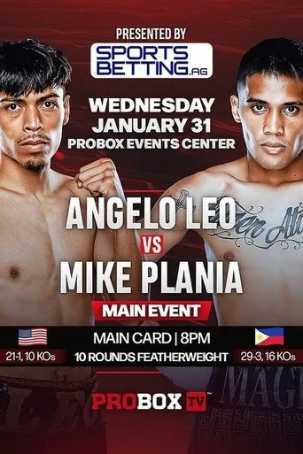 Póster de Angelo Leo vs. Mike Plania