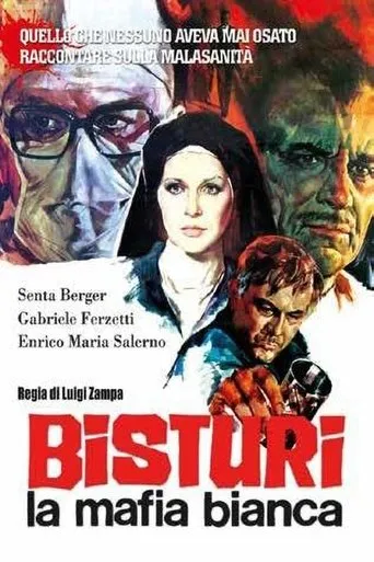 Póster de Asesinato en el quirofano (1973) con Claudio Nicastro como industriale farmaceutico