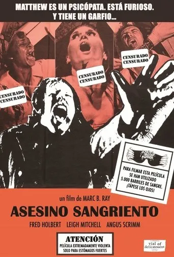 Póster de Asesino sangriento (1973) con Angus Scrimm como Dr. Epstein