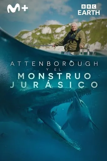 Póster de Attenborough y el monstruo jurásico