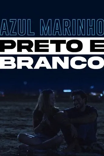 Póster de Azul Marinho Preto e Branco