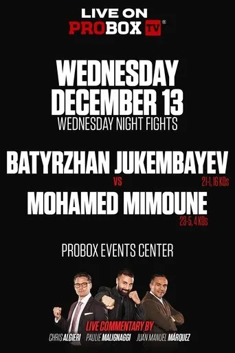Póster de Batyrzhan Jukembayev vs. Mohamed Mimoune
