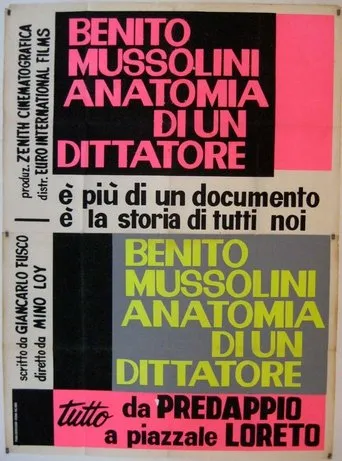 Póster de Benito Mussolini, anatomia di un dittatore