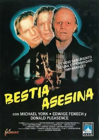 Póster de Bestia asesina (1988) con Edwige Fenech como Hélène Martell