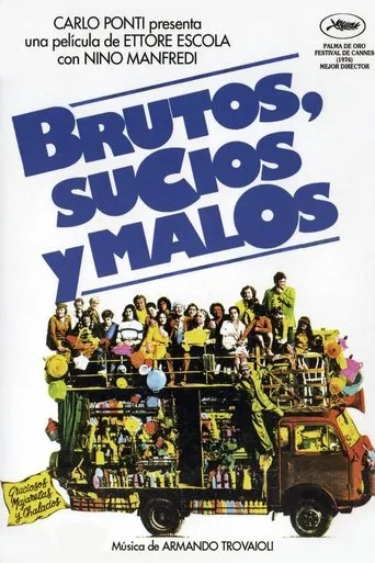 Póster de Brutos, sucios y malos (1976) con Linda Moretti como Matilde Mazzatella