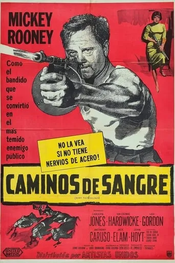 Póster de Caminos de sangre (1957) con Lisa Davis como Ann Saper – the Lady in Red