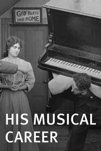 Póster de Charlot domina el piano