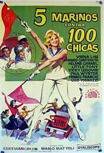 Póster de Cinco marinos contra cien chicas (1961) con Carla Calò