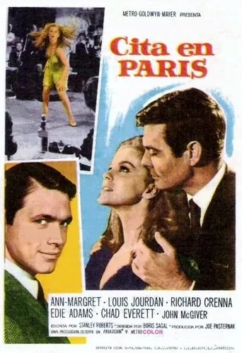 Póster de Cita en Paris (1966) con Chad Everett como Ted Barclay