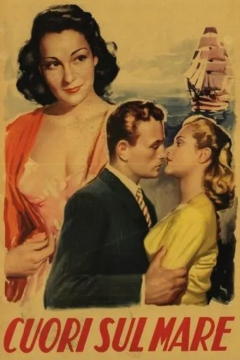 Póster de Corazones sobre el mar (1950) con Marina Berti