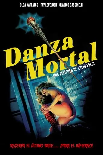 Póster de Danza Mortal (1984) con Claudio Cassinelli como Dick Gibson