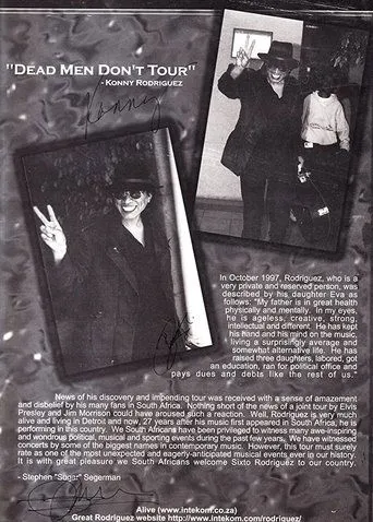 Póster de Dead Men Don't Tour: Rodríguez in South Africa