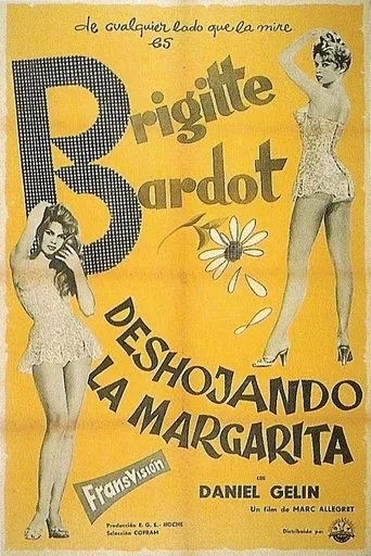 Póster de Deshojando la margarita (1956) con Darry Cowl como Hubert Dumont