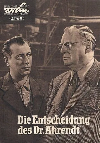 Póster de Die Entscheidung des Dr. Ahrendt