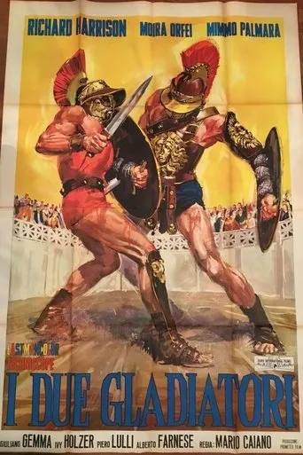 Póster de Dos gladiadores (1964) con Richard Harrison como Lucius Crassus