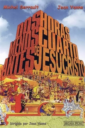 Póster de Dos horas menos cuarto antes de Jesucristo (1982) con Philippe Clay como Herald of the arena