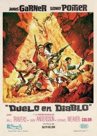 Póster de Duelo en Diablo (1966) con Glenn Randall Jr. como Crowley (uncredited)