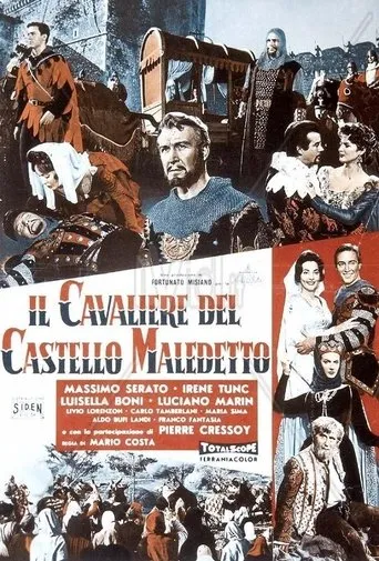 Póster de El caballero del castillo maldito (1959) con Andrea Fantasia