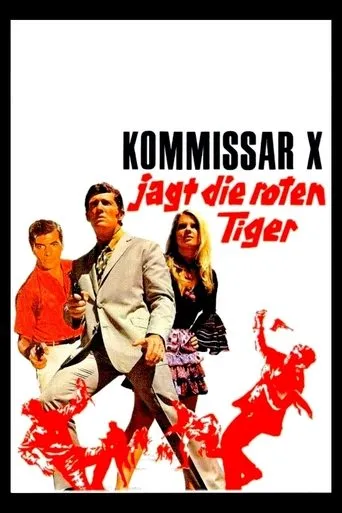 Póster de El comisario X a la caza de los Tigres Rojos (1971) con Rainer Basedow como Tef Woolner