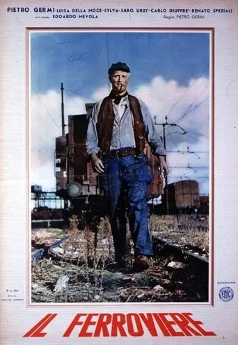 Póster de El ferroviario (1956) con Carlo Giuffrè como Renato Borghi