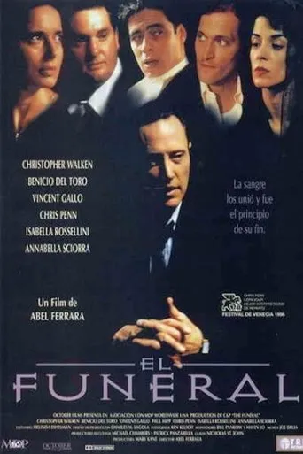 Póster de El Funeral (1996) con Isabella Rossellini como Clara Tempio