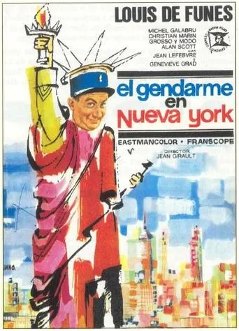 Póster de El gendarme en Nueva York (1965) con Carl Studer