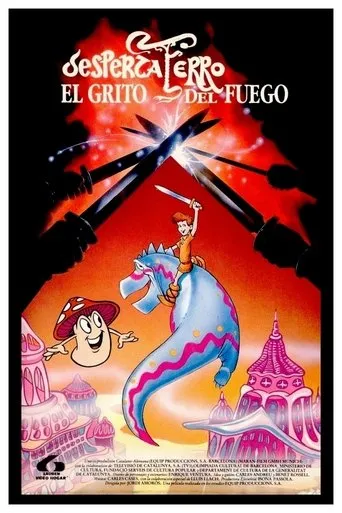 Póster de El grito del fuego (1990) con Roger Pera como Llúria (voice)