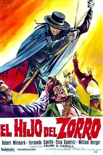 Póster de El hijo del Zorro (1973) con Elisa Ramírez como Conchita Herrera