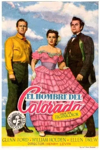 Póster de El hombre de Colorado (1948) con Ellen Drew como Caroline Emmet