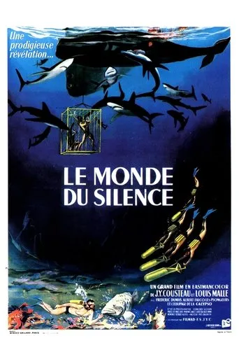 Póster de El mundo del silencio (1956) con Jacques-Yves Cousteau como Self