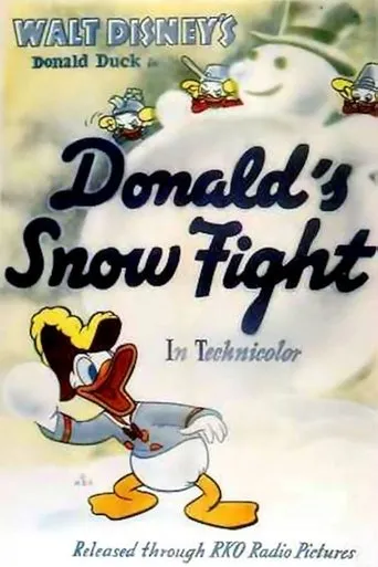 Póster de El Pato Donald:  La pelea de nieve de Donald
