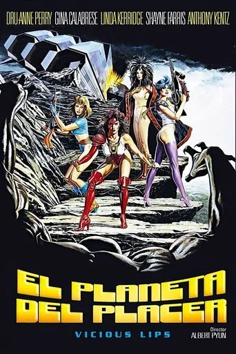 Póster de El planeta del placer (1987) con Don Barnhart Jr. como Brock Christian / Alien Pervert / Co-Pilot