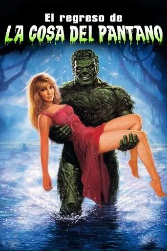 Póster de El regreso de la cosa del pantano (1989) con Monique Gabrielle como Miss Poinsettia