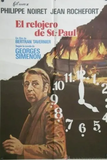 Póster de El relojero de Saint-Paul (1974) con Jean Rochefort como Commissioner Guilboud