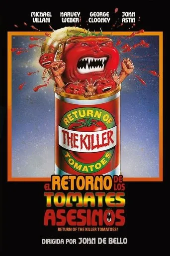 Póster de El retorno de los tomates asesinos (1988) con Karen M. Waldron como Tara Boumdeay